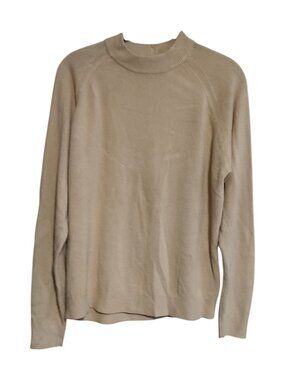 Designers Originals Tan Long Sleeve Soft Pullover Sweater Womens Size 36 Small